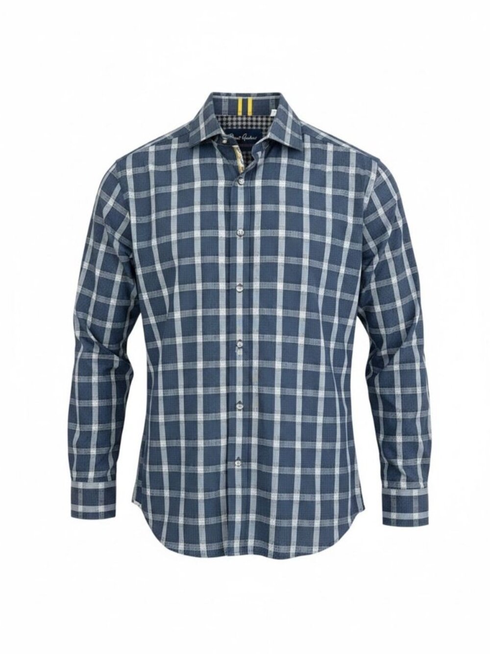 Robert Graham Modern Americana Slim Fit Check Designer Flip Cuff Shirt Size XL